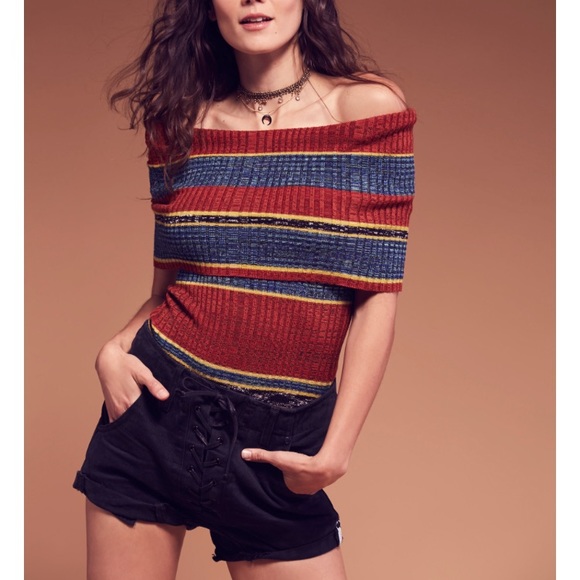 Free People Carly Cowl Off The Shoulder Top - Picture 3 of 4